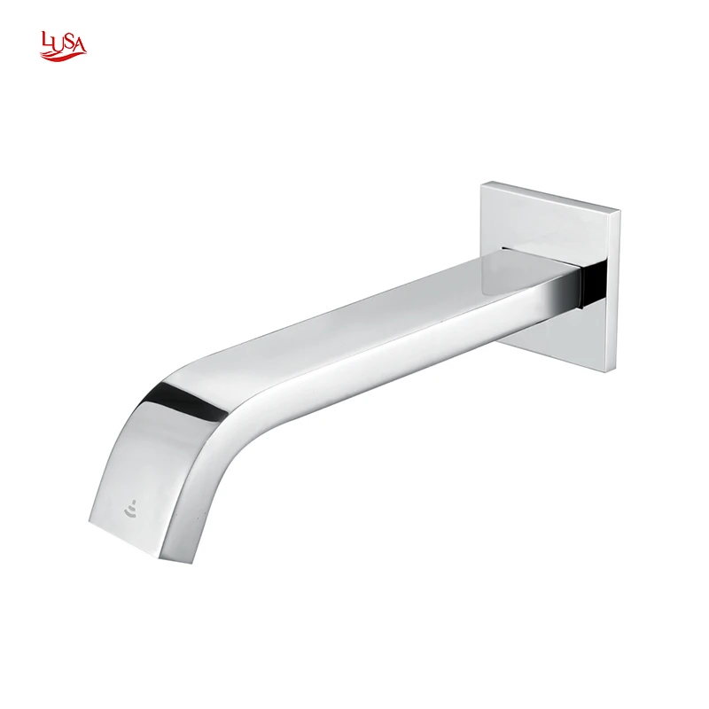 Modern Luxury  Brass Wall Mounted Auto Sensor Electronic Faucets with Single Ceramic Valve Core Bathroom Mixer Taps