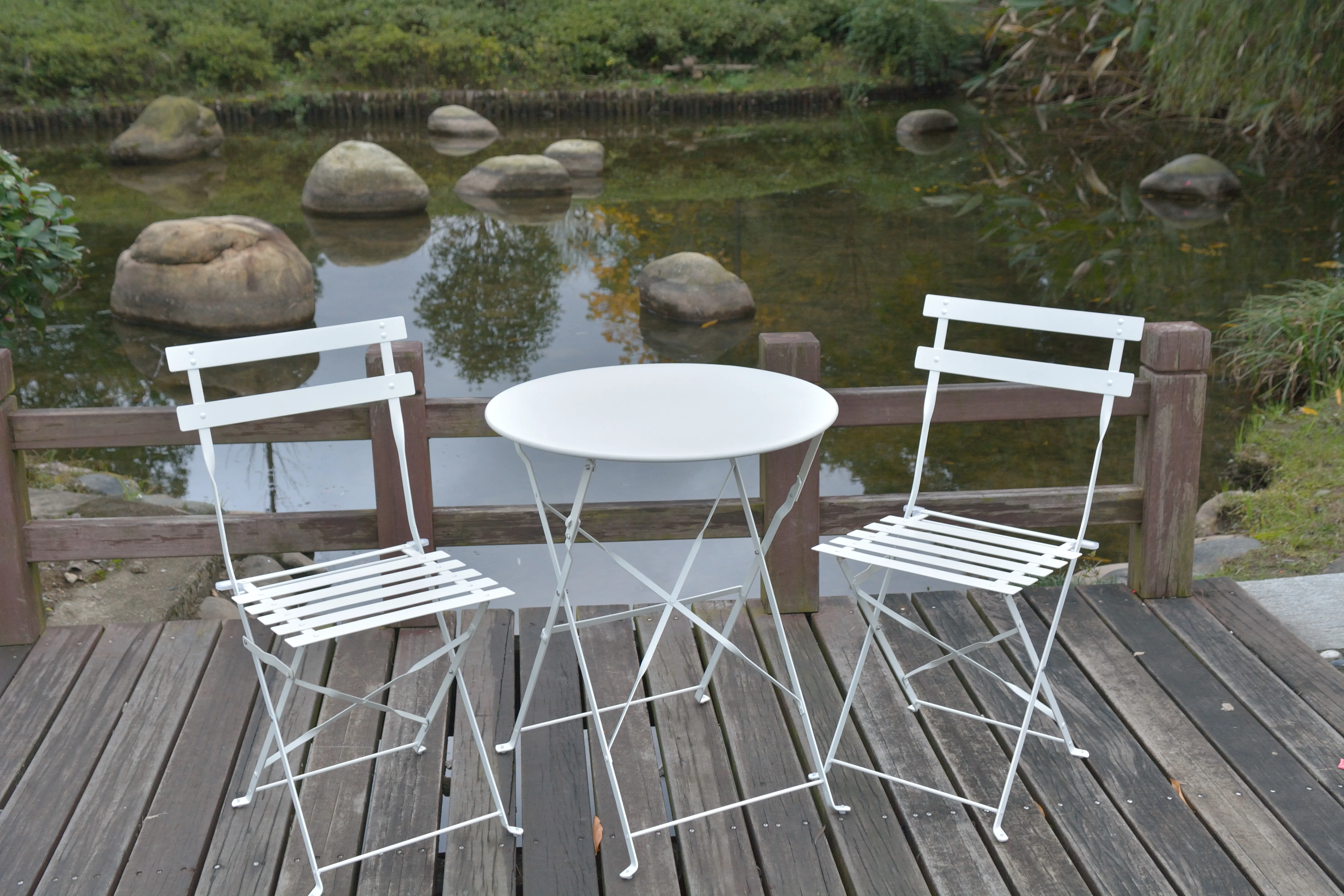 Outdoor Garden balcony  furniture cheap powder coaing metal folding chair  wholesale