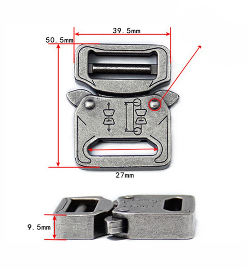 27mm Metal Quick Side Release Buckles for Webbing Tactical Belt Buckle Safety Strong Hooks Clips DIY Outdoor Luggage Accessories