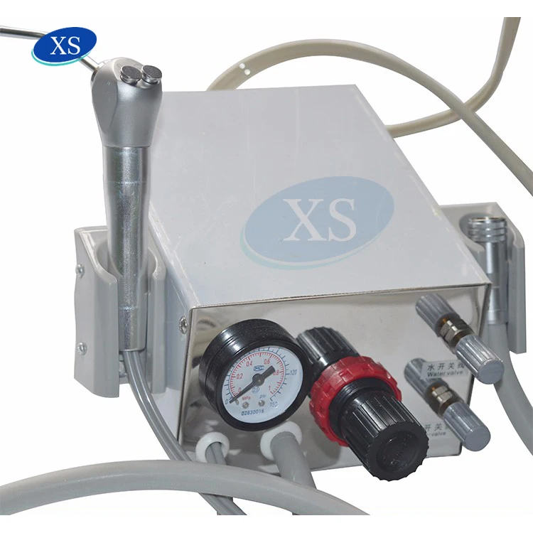 Table turbine dental unit with suction dental turbine unit with 2/4 holes