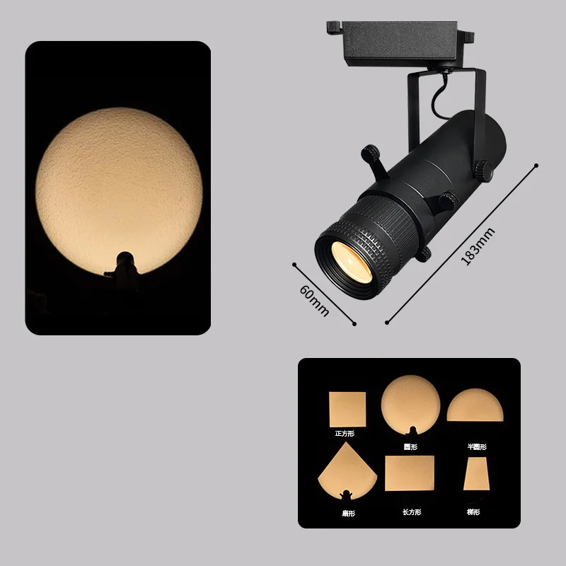 Focus LOGO Lamp Rail Zoomable Shapeable Cut Led Track Projector Lights For Museum Art Gallery Painting Exhibition Spot Light