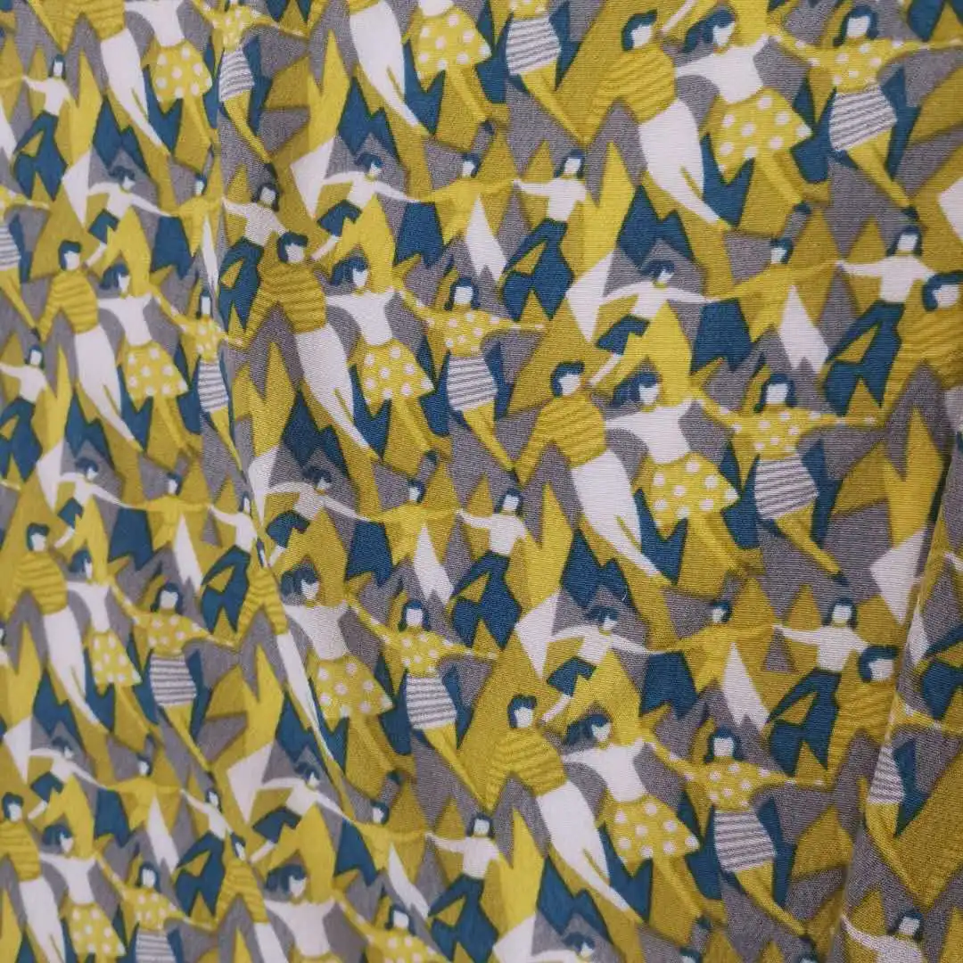 
High quality China manufacture screen printing viscose /rayon soft handfeeling fabric for fashion ladies 