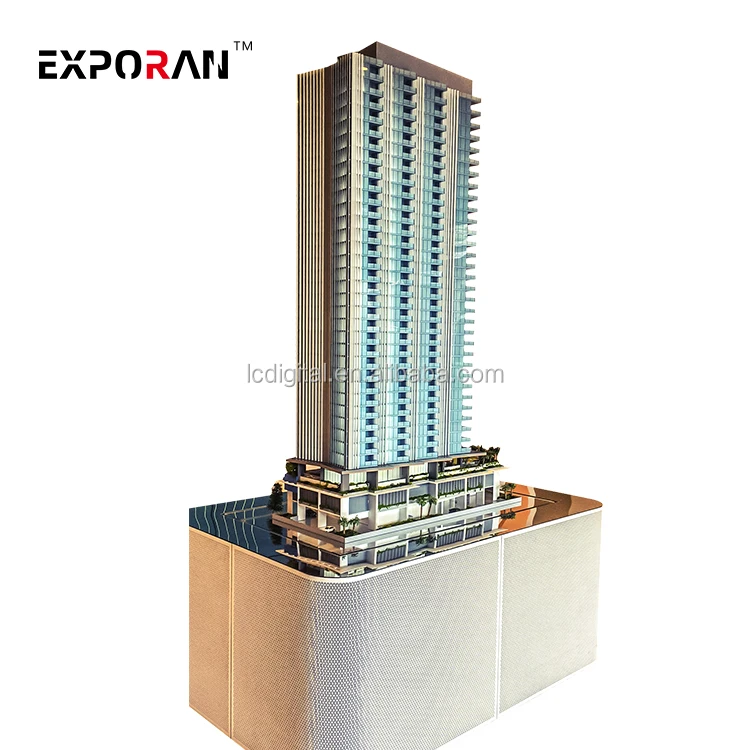 China model supplier modern apartment building laser cut architectural model factory