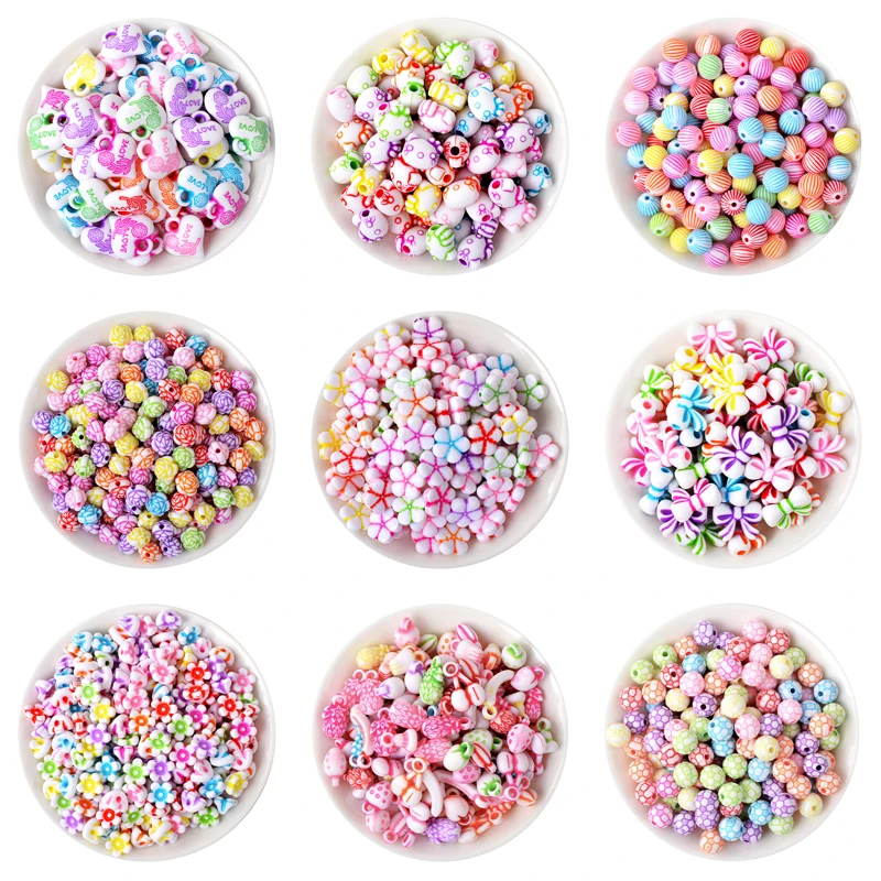 Hot Sale ABS Plastic Pure Color 500g Bagged Loose Beads 10mm Large Size Accessory Decorative Bead DIY Jewelry Simulation Pearl