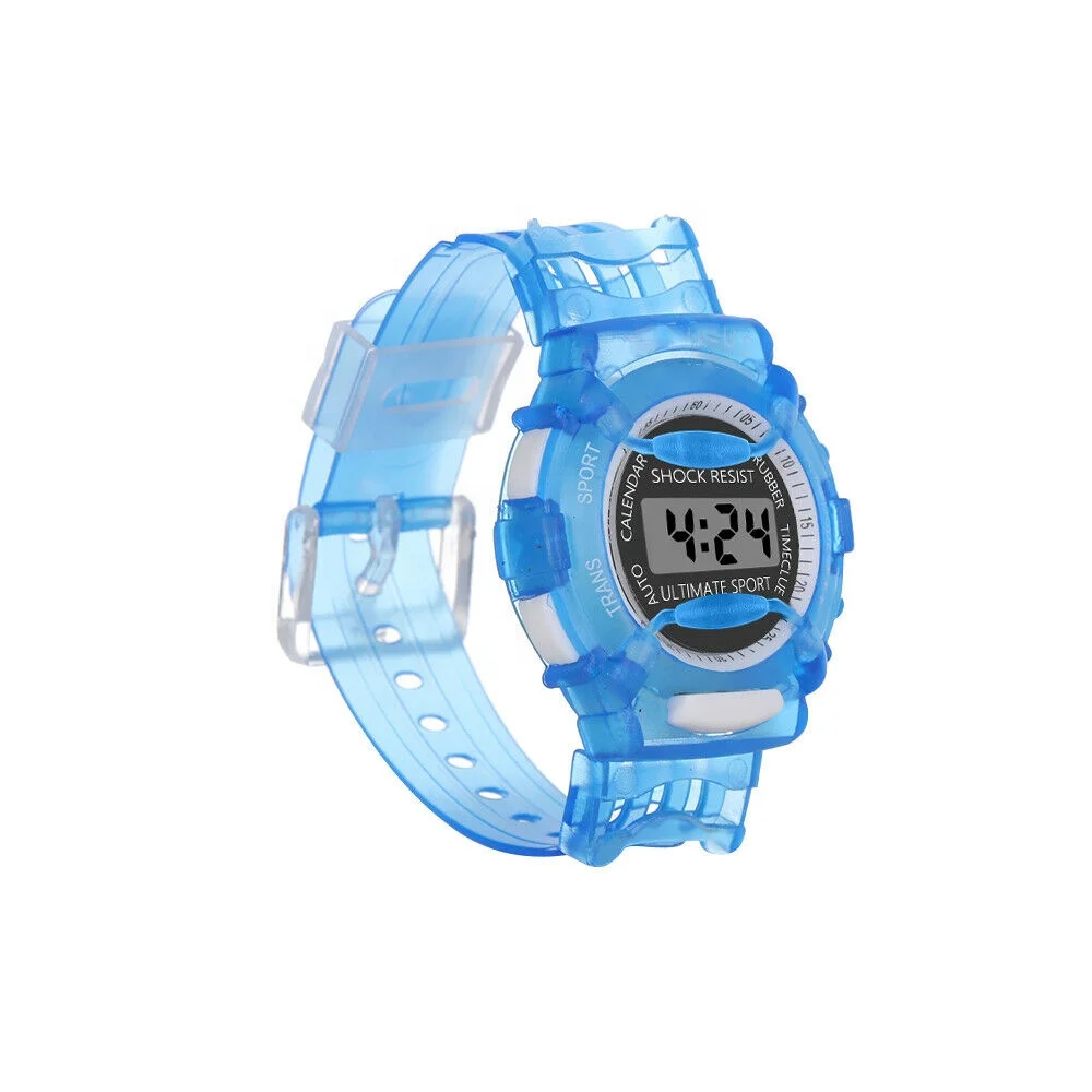 Children Digital Watches Candy Wrist Watch Electronic Meter LCD Wristwatch
