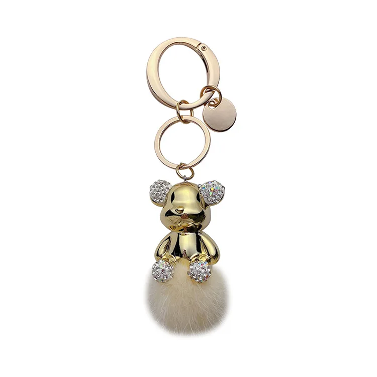 Newest Style Fashion Leather Key Chain Cute Cartoon Accessories Gift  Keychain