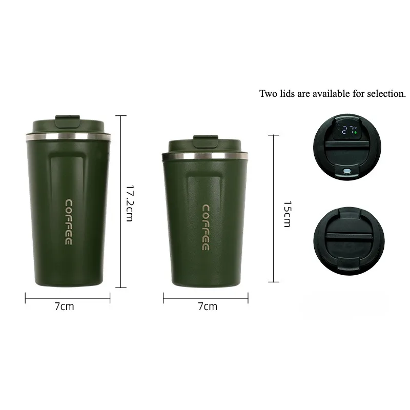 Wholesale Stainless steel Insulated Double wall vacuum Thermo Cup Travel Coffee Mug with LED Temperature display