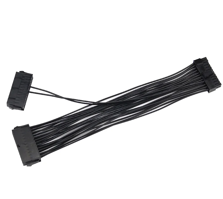 24Pin блок питания синхронизатор мужского и женского пола ATX 30cm 24 Pin двойной PSU мм удлиняющий кабель для компьютера адаптера переменного