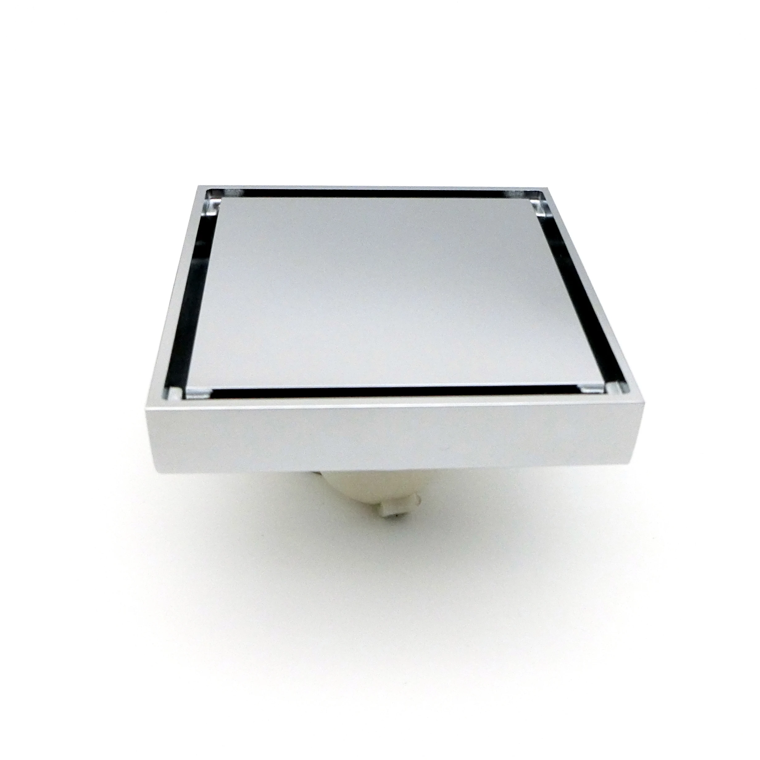 Bathroom accessories Shower Drains 100x100mm Square Chrome Brass Anti odor Floor Drain
