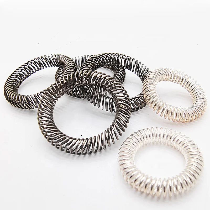 Custom Slant Coil spring Aisi 302 Professional Customized Spring Contact Canted Coil Spring