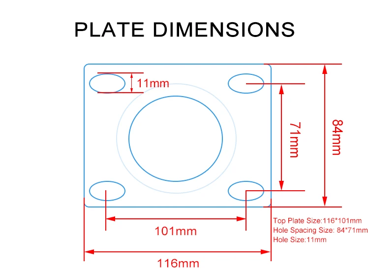 
Professional Supplier Heavy Duty Fix PVC Caster Wheel 