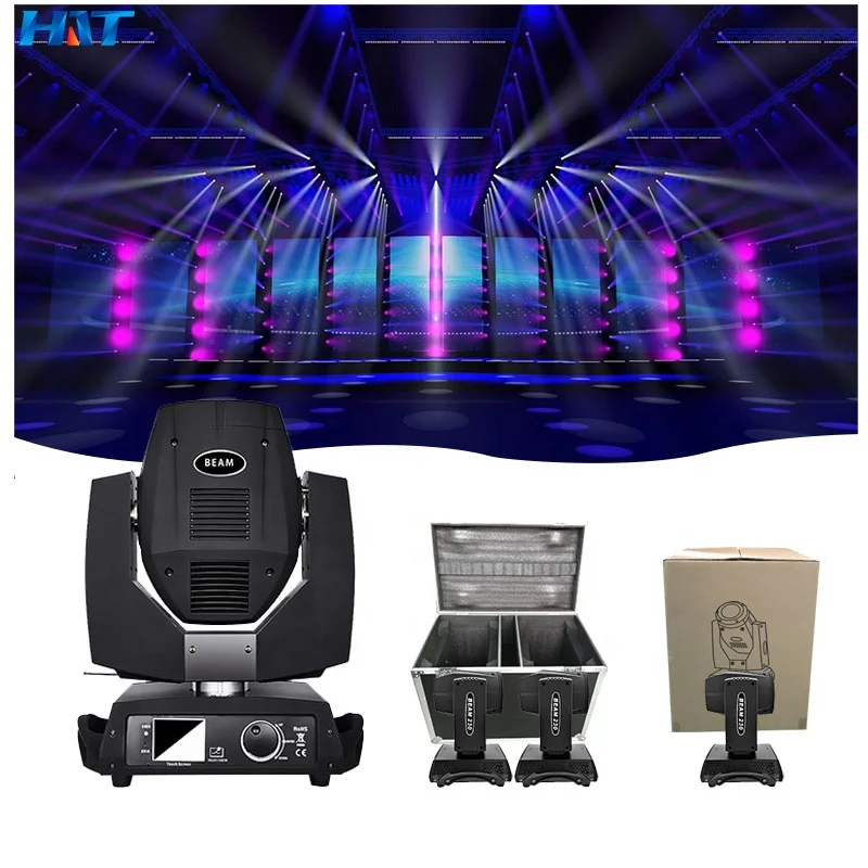 HAT hot 230W Moving head Stage light DMX512 DJ lights Sharpy light  230w  Flight Case for DJ Disco Club
