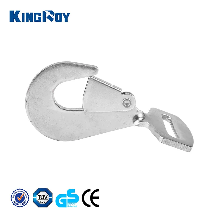 KINGROY 2inch 50mm 5ton reinforced forged twisted snap hook with latch for ratchet strap tie down