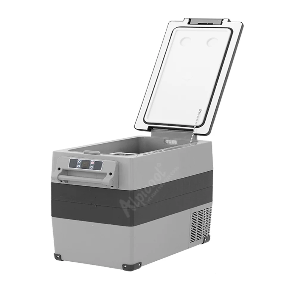 Alpicool CF55 double zone dc 12v portable fridge freezeprotective foot pad compressor car refrigerator with locks