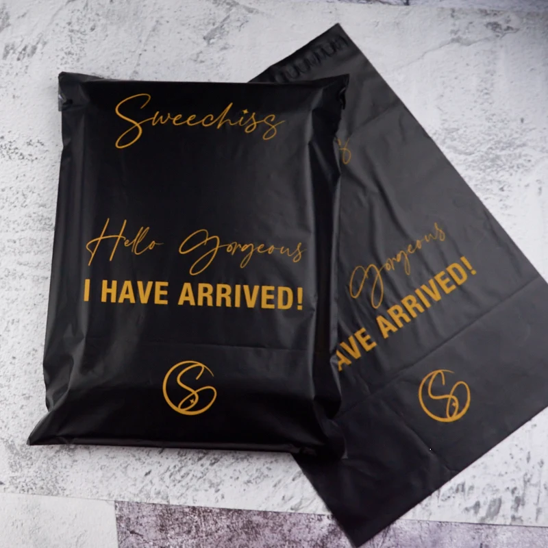 china factory made matte black mail envelopes mailer poly packing mailing plastic shipping satchels courier bag