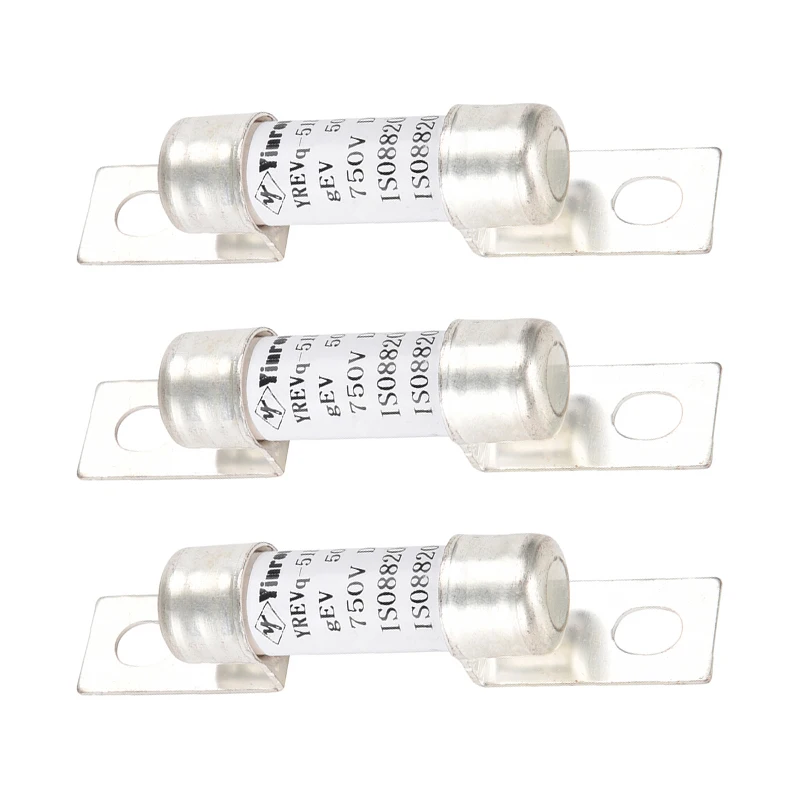 Yinrong 750V dc auto Fuse 70A 80A 90A 100A fast automotive fuse good quality bolt down ev fuse link