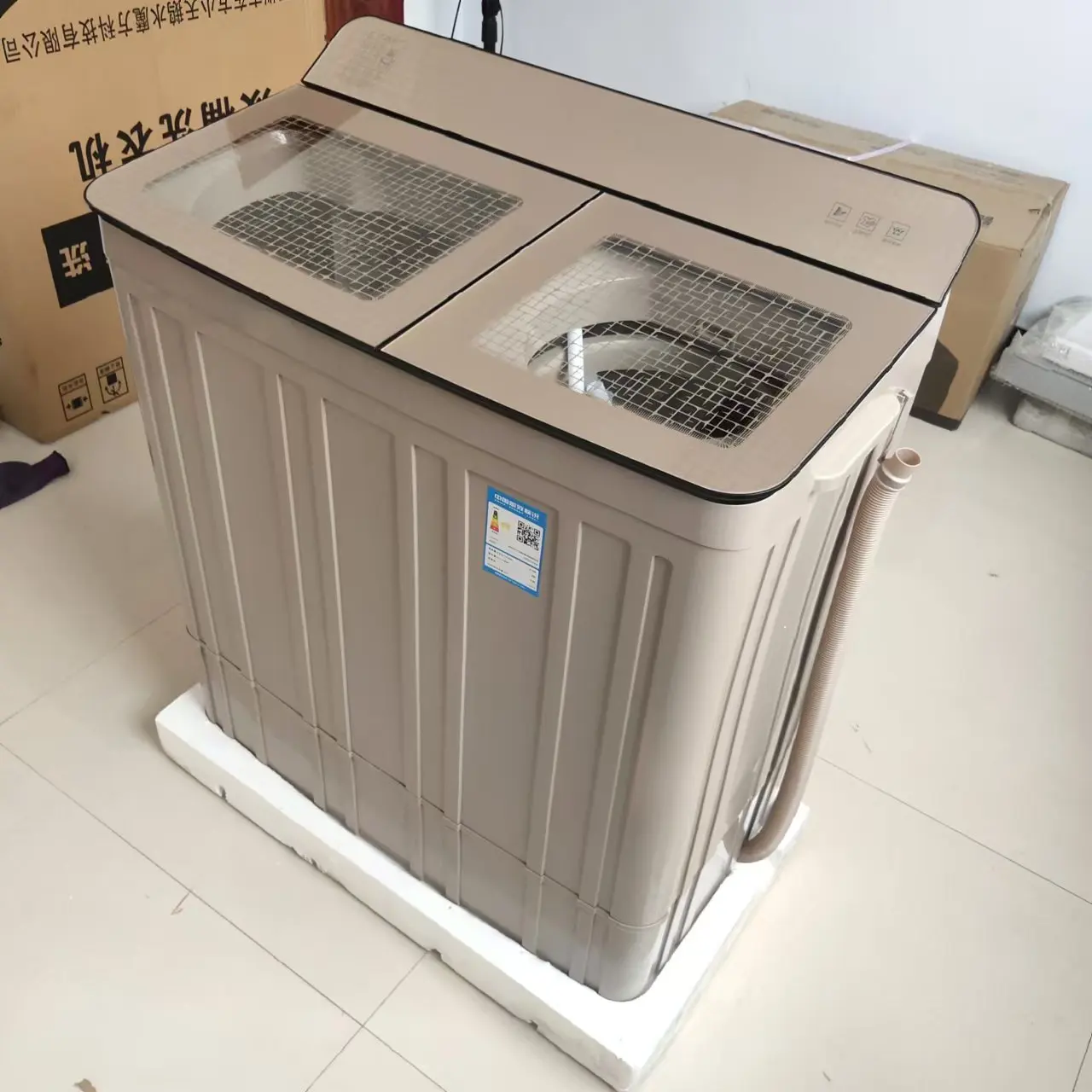 Hot Selling 15kg Semi-Automatic Dual Bucket Electric Washing Machine Dryer Large Capacity Home School Commercial Hotel Use Top