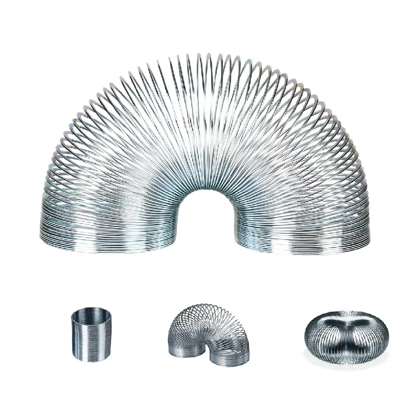 Walking Spring Toy  Rainbow Big Steel Metal Slinkys Walking Toy Metal Spring Toys  for Child