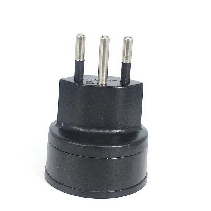 10A 250V 3 pin French Schuko to Swiss Converter Plug Adapter EU to Switzerland Adaptor