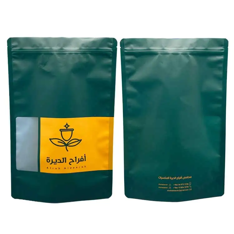 Custom Printed Resealable Fruits for Beauty Bulk Tea Bag Grape fruit Matcha Green Stand Up Tea Bags