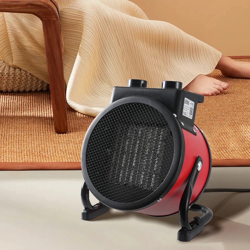 WINNING STAR ST-4085 Mini Free Standing Portable 2400W Hot Air Blower Electric PTC Space Round Fan Heater Element With Handle