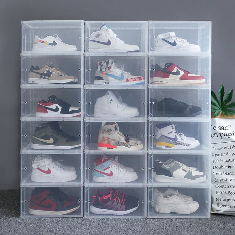 tl5689 Plastic stacking organizer bins clear  magnetic box air