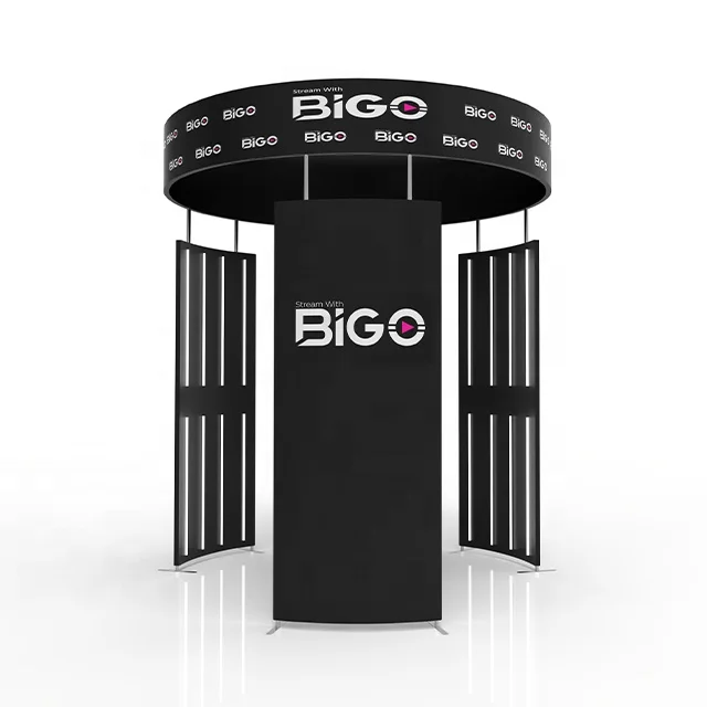 New Arrival Photo Booth 360 degree U Shape Backdrop Black Video Green Screen Portable Camera 360 Photo Booth enclosure Backdrop