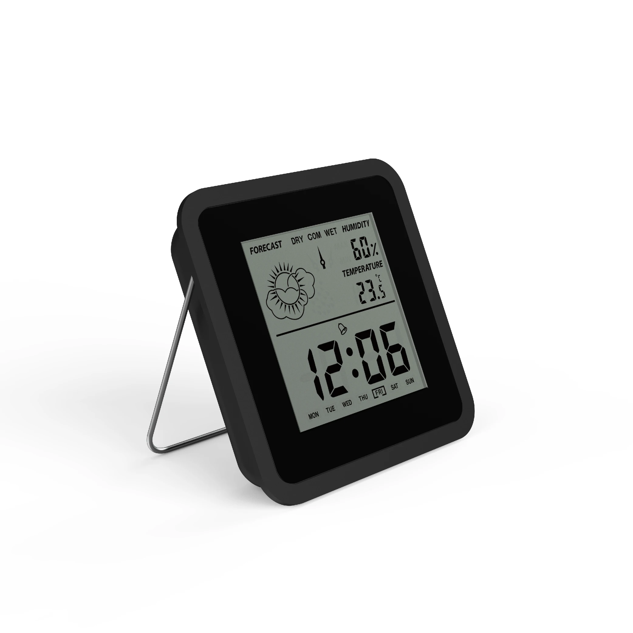 Electronic Indoor Hygrometer Thermometer Digital Temperature Humidity Meter digital wall clock display