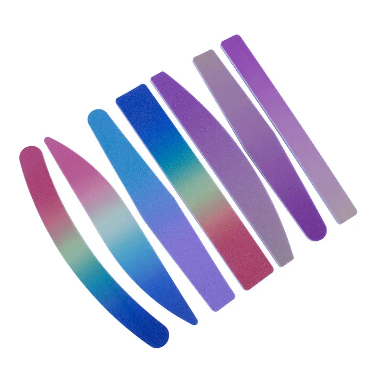 Пилка для ногтей прямоугольной формы PET, пилка для ногтей с индивидуальным логотипом 80, 100, 120, 150, 180, 240, Зебра, серая квадратная пилка для ногтей