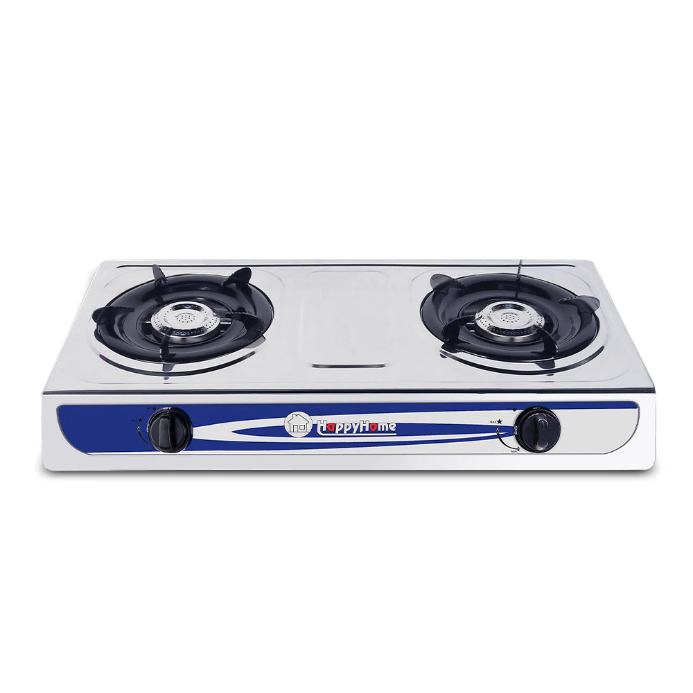 Africa Hot Sale Manufacturer Factory Custom Logo 2 burner Stainless Steel Top Cooktop Cooker 7102 Gas Stove With Discount Price