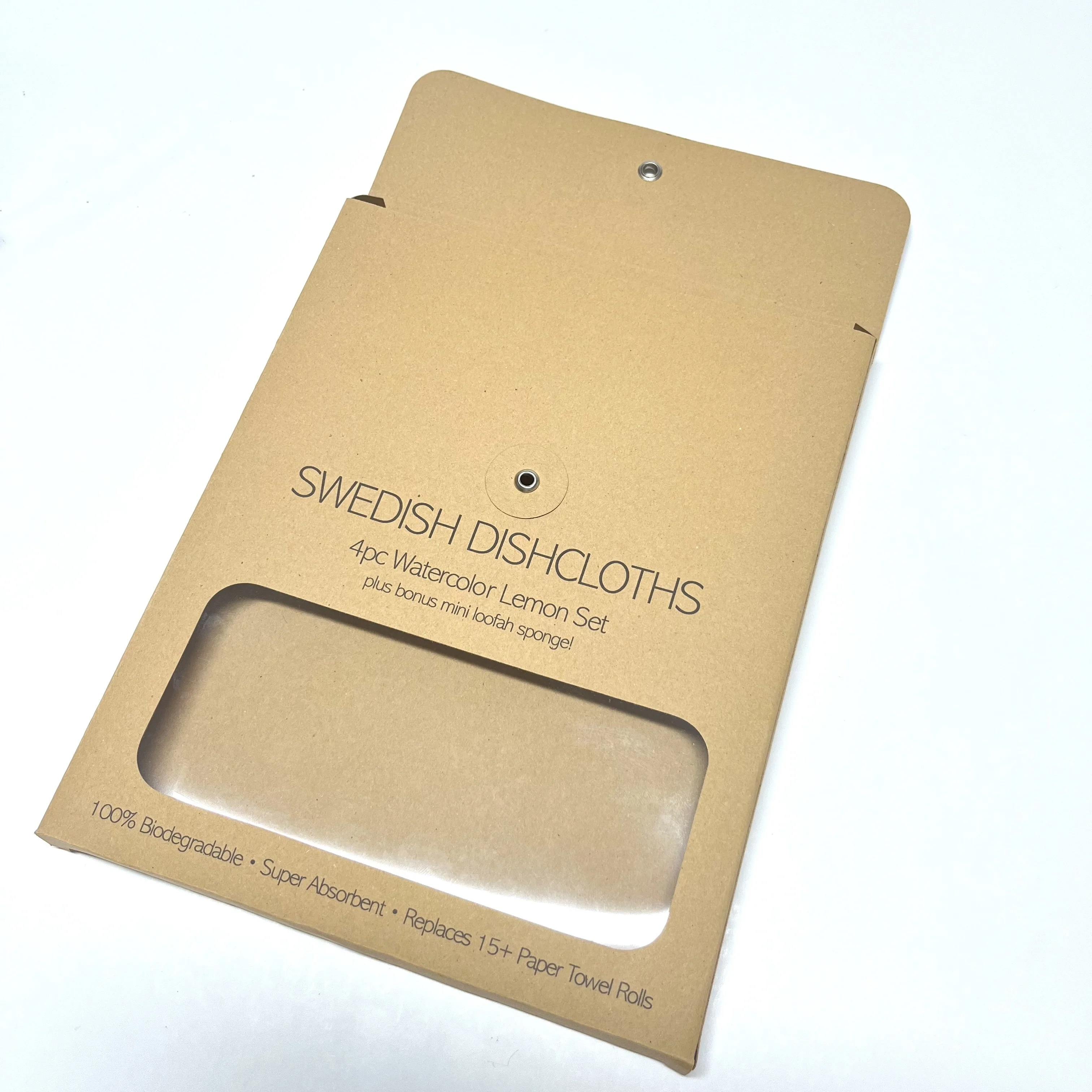 Bio-degradable Kraft Paper Envelopes Custom Socks Apparels Packaging Envelope packaging shipping boxes With PVC Window