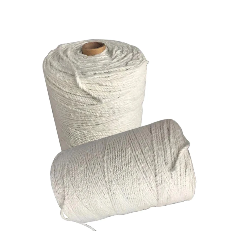 Heat insulation refractory materials ceramic fiber yarn with stainless steel wire