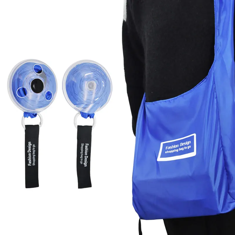 eco customized logo rollring shopping bag keyring logo tarpaulin