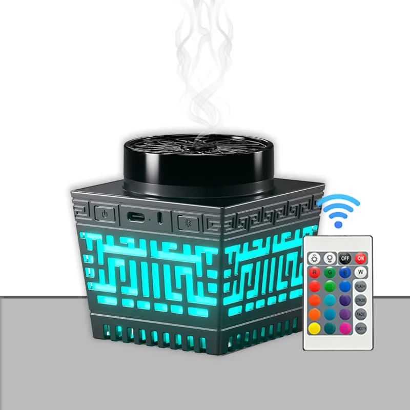 Muslim Metal Car Electric Incense Burner Rechargeable Censer Bukhoor Burner Aroma Diffuser Electric Oud Incense Burner