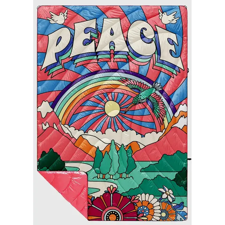 2023 Hot Sale Custom Recycled Material Portable Quilted Waterproof Wearable Outdoor Travel Camping Puffy Blanket