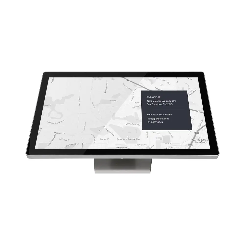 Floor standing interactive advertising display 18.5inch standing digital signage display window 7/10 all in one touch pc