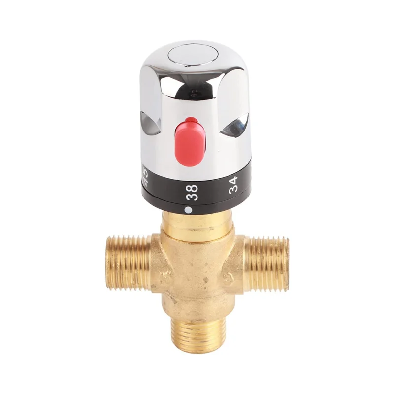 Thermostatic Mixing Valve G1/2 for Shower System Water Temperature Control Hot Cold Water Regulator