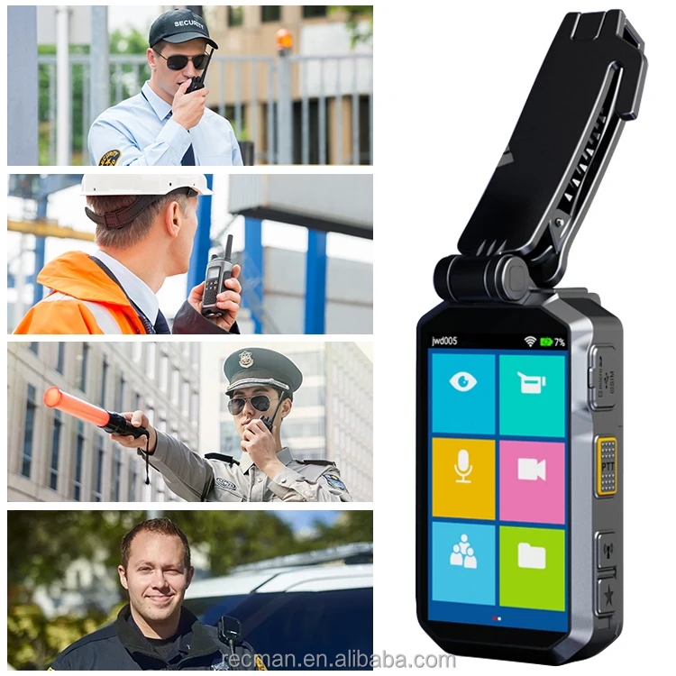 High Quality 4G 3.1 inch IPS Touch Screen Police Body Camera with BT/WIFI/GPS Full HD 4K Video Recorder Camera