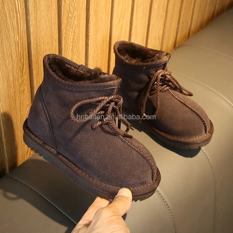 Wholesale custom children winter boots warm wool lining toddler TPR waterproof kids snow boots for children