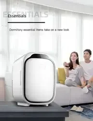 Mini Fridge 8 Can/6 Liter Small Refrigerator 110VAC/12V DC Portable Thermoelectric Cooler and Warmer Freezer Skincare Desk