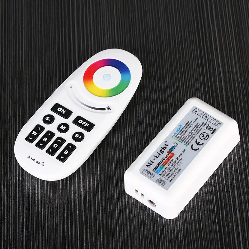 2.4G Rf Rgbw Controller Dc12-24V 6A/ch Rohs Touch Screen Remote Led Rgbw Strip Rf Control Pwm 12V 24V Led Strip Light Controller