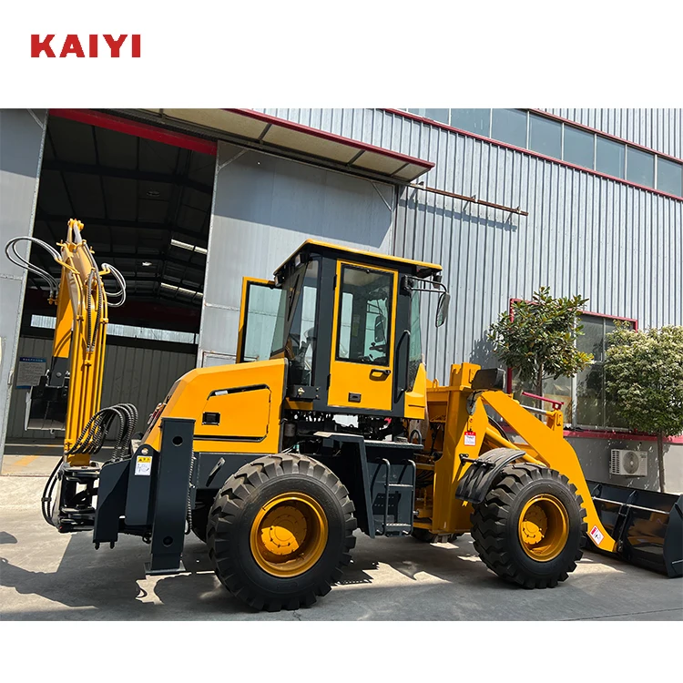 Shandong Kaiyi 10-80s Professional Backhoe Loader Mini Wheel Tires Loader And Excavator For Sale