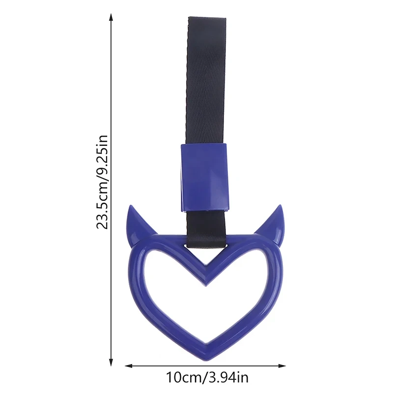Auto Accessories Glow Tsurikawa Ring Devil Heart JDM Train Bus Handle Hand Strap Drift Charm Strap Drift Warning Ring for Car