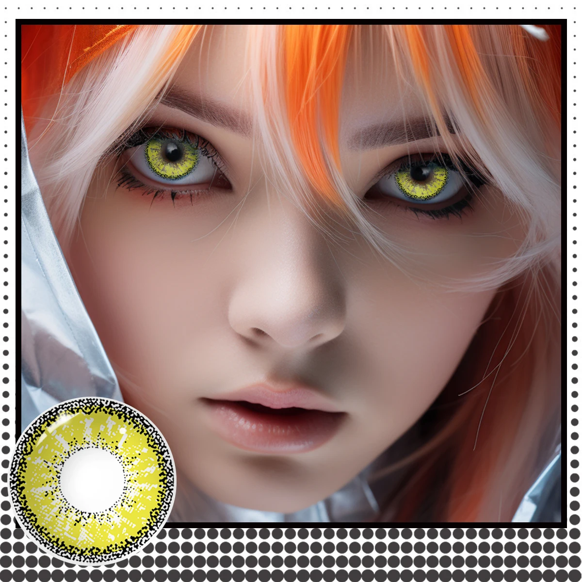 Lalens Popular Game Anime Cosplay Soft Contact Lenses Wholesale Half Yearly 14.5MM Eye Colored Contact Lenses With Prescription