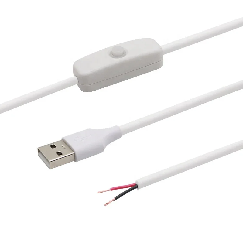Индивидуальный USB-кабель 5 В для открытия конца с переключателем ВКЛ./ВЫКЛ. нажимная нижняя часть рождественского светодиодного освещения светодиодной лампы