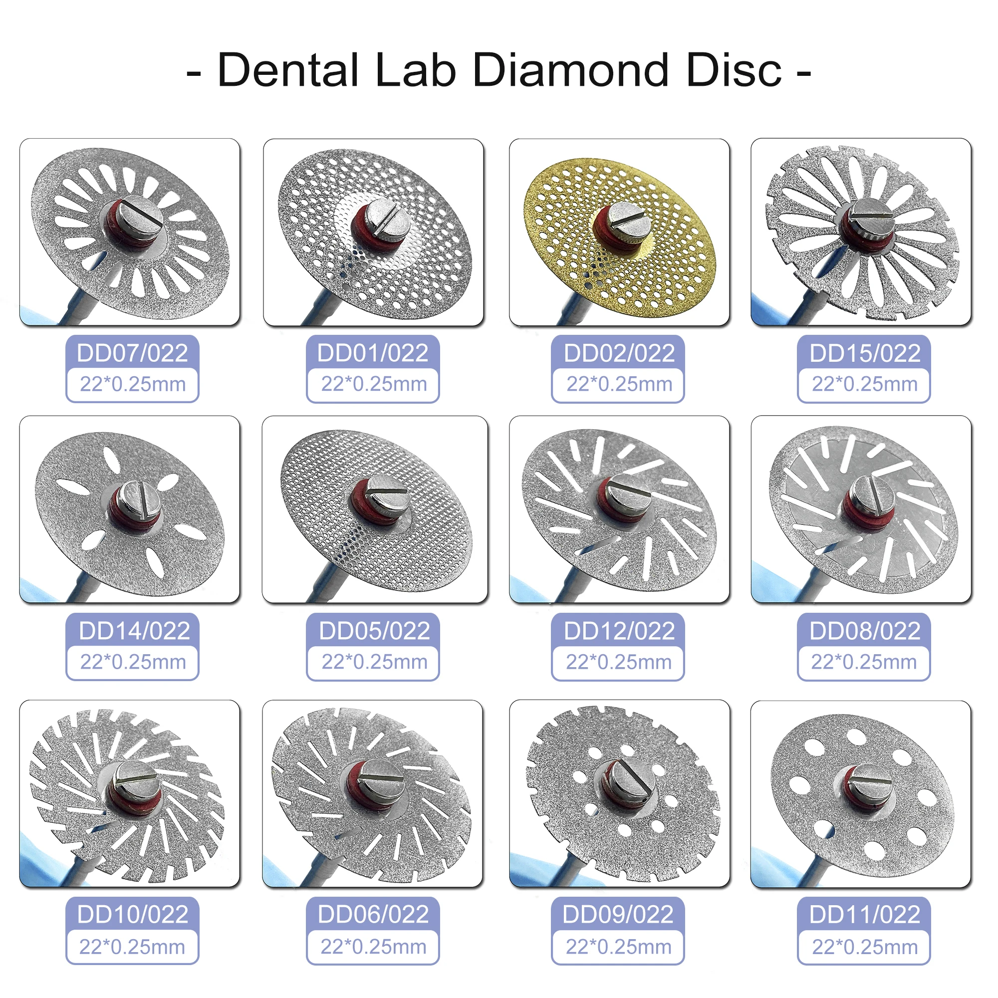 High Quality 19mm/22mm dental laboratory Tools consumables Cutting Wheel chip Polishing Dental Diamond Disc