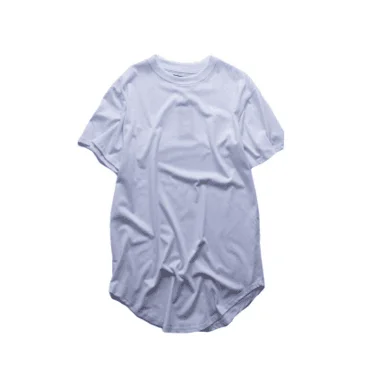 Custom wholesale hip hop clothing men soft blank t shirts bulk plain 100% cotton longline t shirt