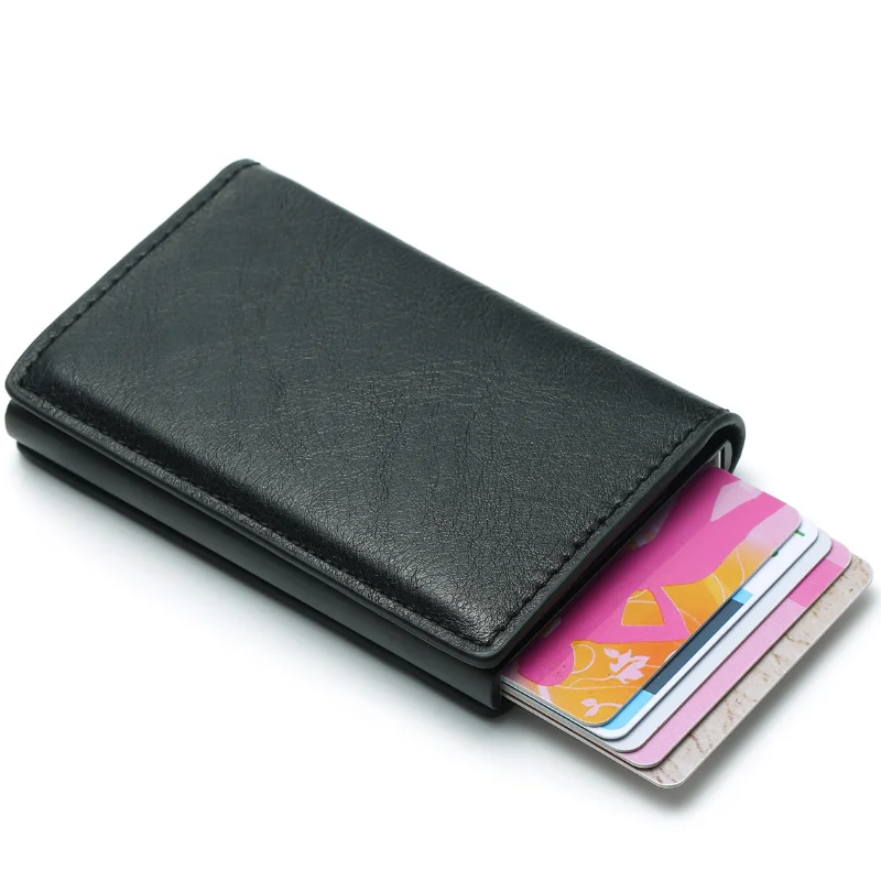  Алюминиевый футляр для кредитных карт кредитница с блокировкой RFID бумажник из искусственной кожи в европейском стиле подарка на день рождения и