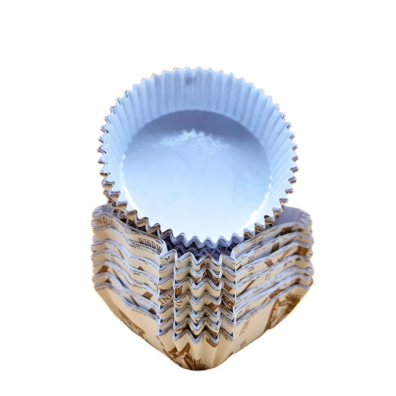 100 шт. оберточная бумага для кексов с полиэтиленовым покрытием, Высококачественная бумажная чашка для кексов в термоусадочной упаковке