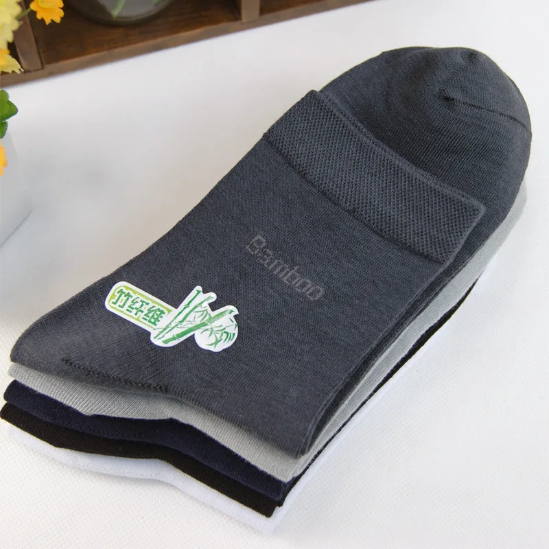 Factory Unisex Custom Bamboo Socks Four Seasons Wearing Business Causal Crew Fiber Socks